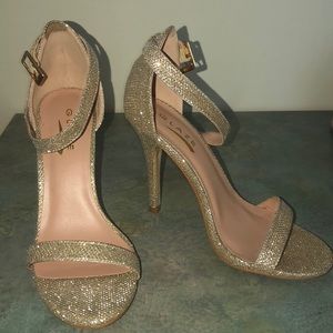 Sparkle gold and silver heels